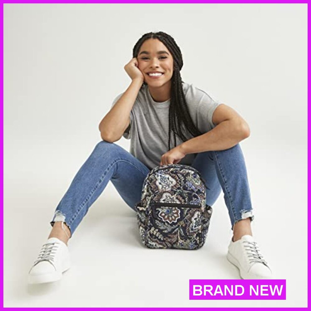 Quilted Cotton Small Backpack Adjustable Straps L… - image 5